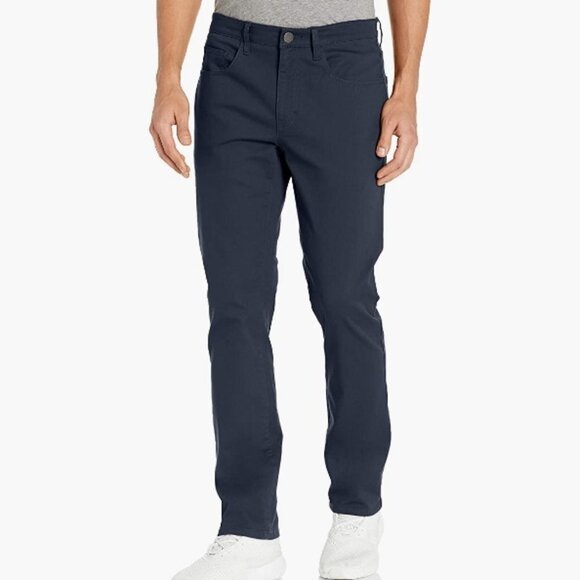 Peak Velocity Men's Cotton Rich Active Chino Pant, Navy 32x30 - Picture 2 of 7